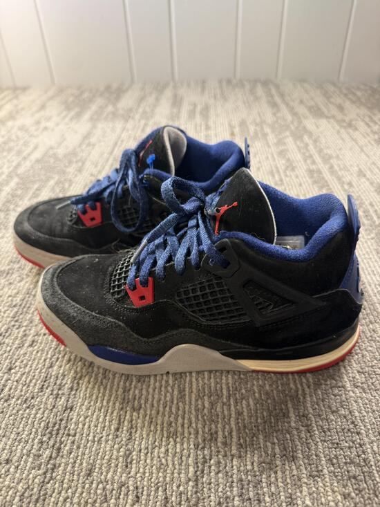 Jordan Other - Jordan Air Jordan 4 Retro Shoes Youth Size 3Y Black Blue Red Sneakers IB4388-003